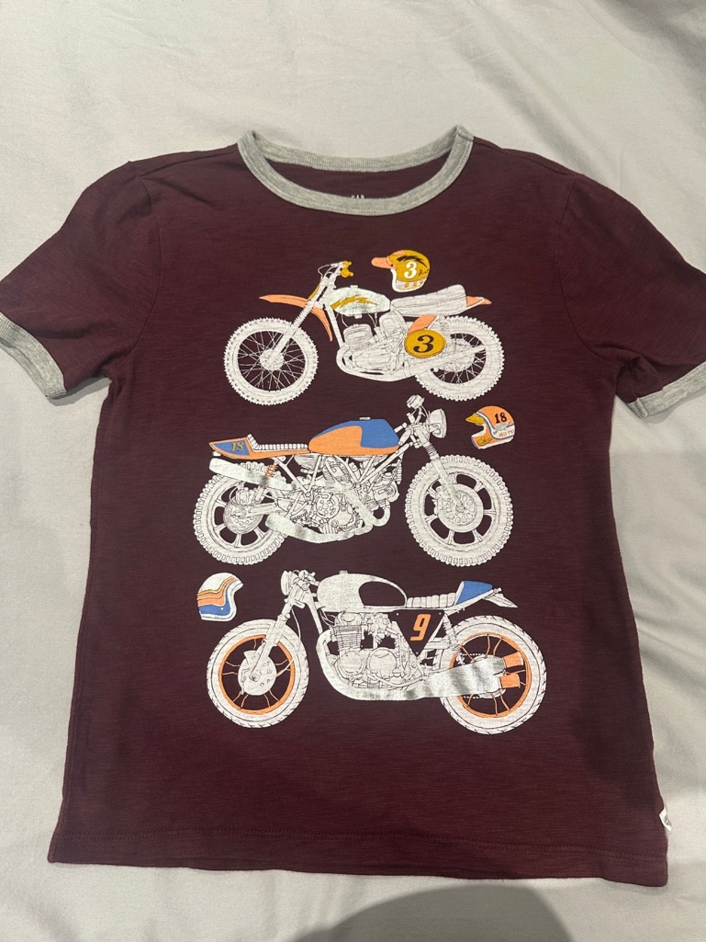 🎉BUNDLE 10 for $50🎉 GAP Kids Motorcycle Graphic Tee - Burgundy